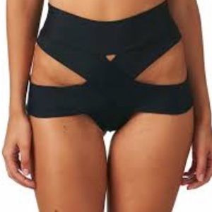 Montce Swim Black Criss Cross Bottoms